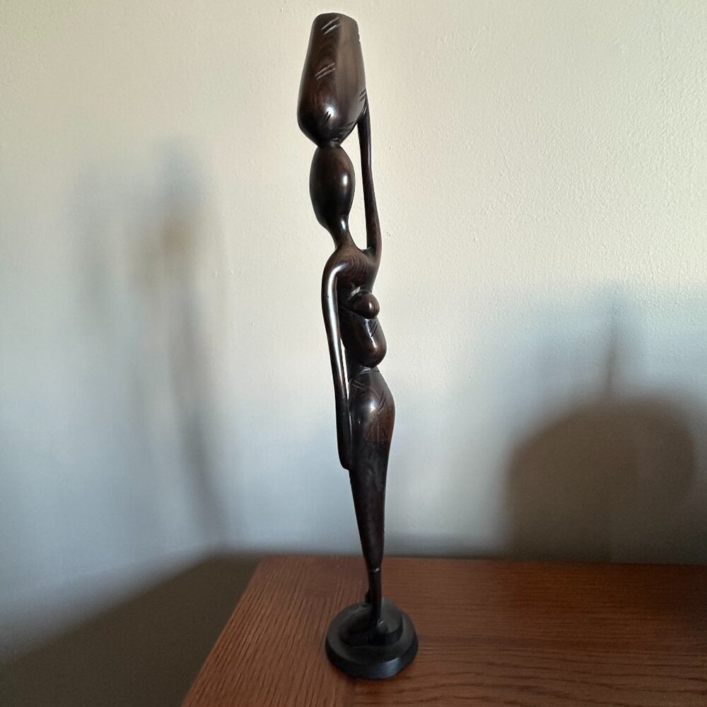 Hand-Carved Senegalese Wood Sculpture - From Senegal - Home Decor - Picture 2 of 8